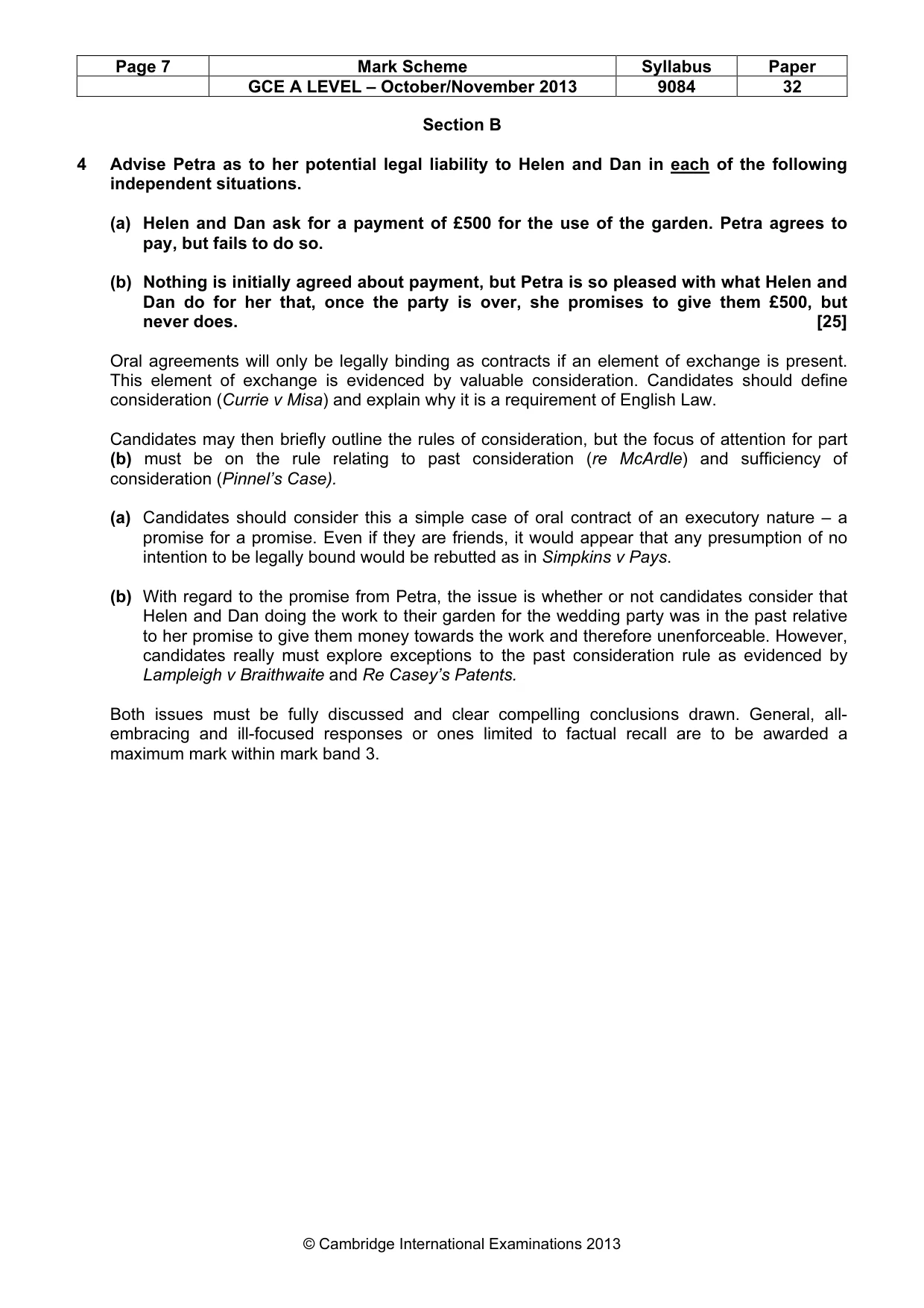 Mark scheme, page 7 of 9