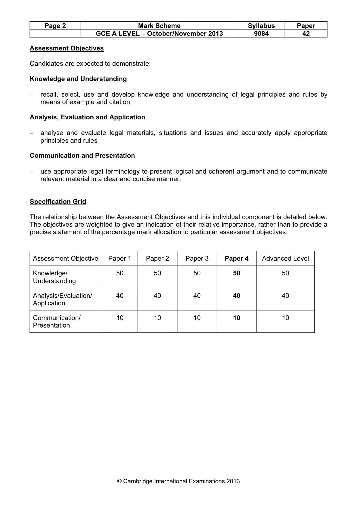 Mark scheme, page 2 of 8