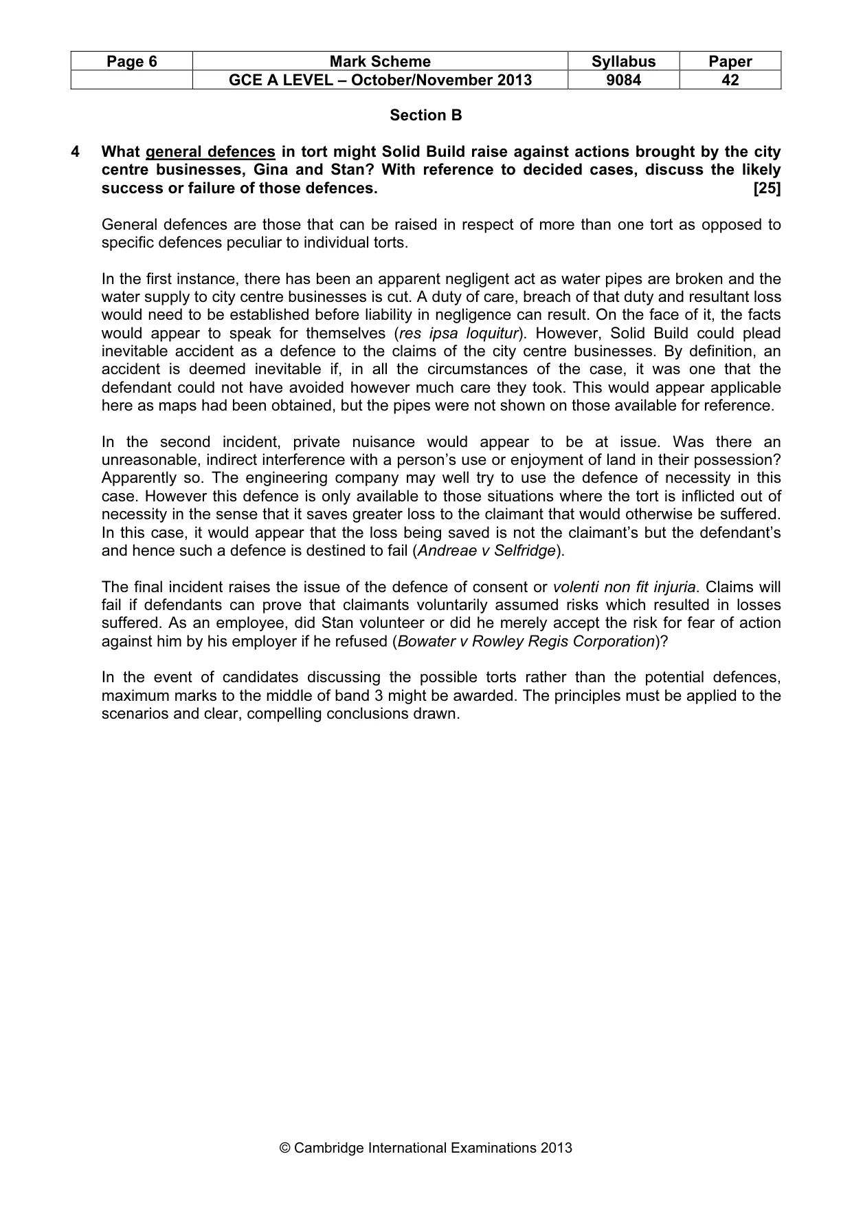 Mark scheme, page 6 of 8