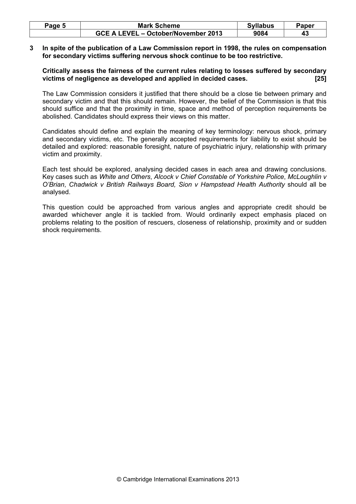 Mark scheme, page 5 of 7
