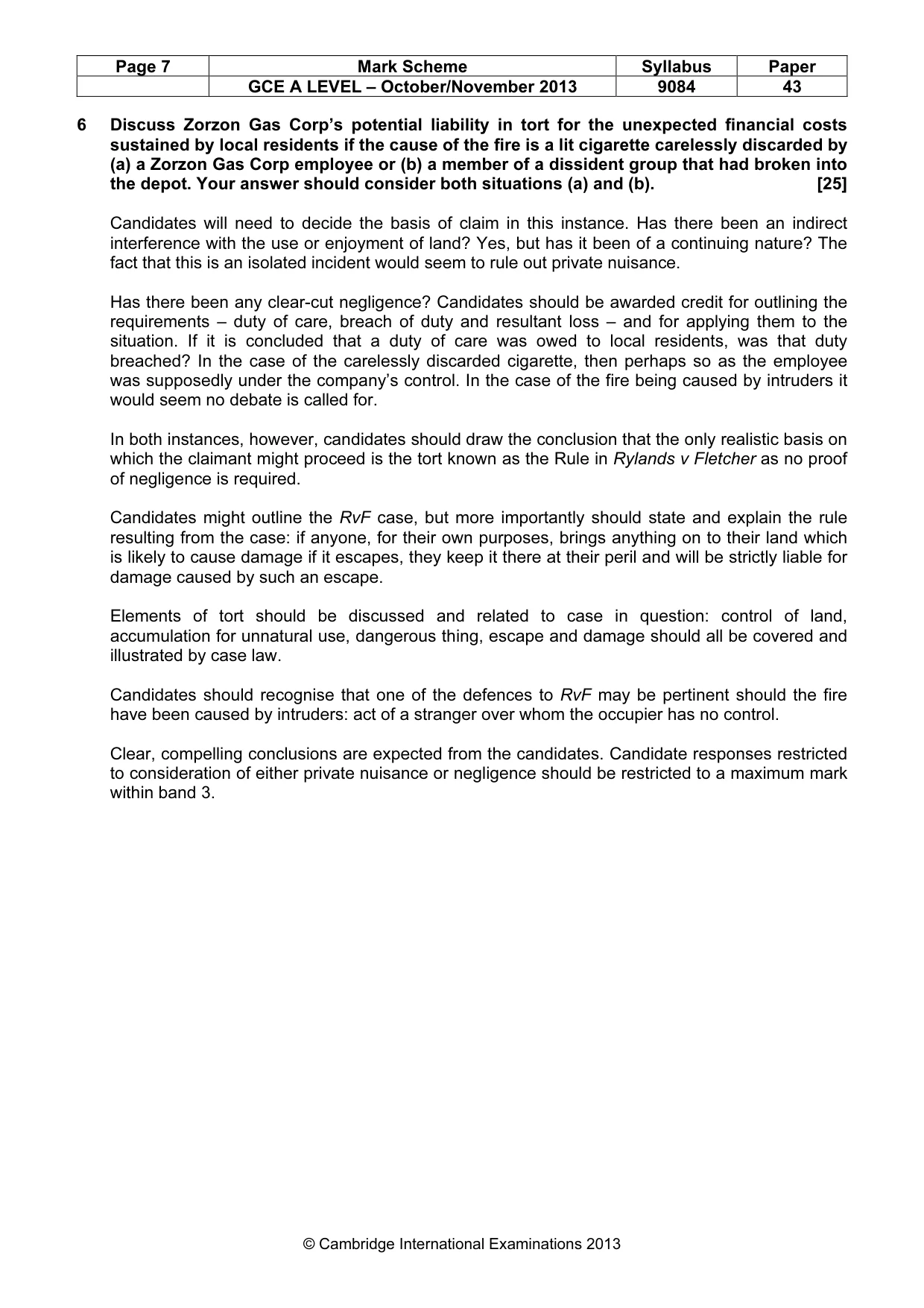 Mark scheme, page 7 of 7