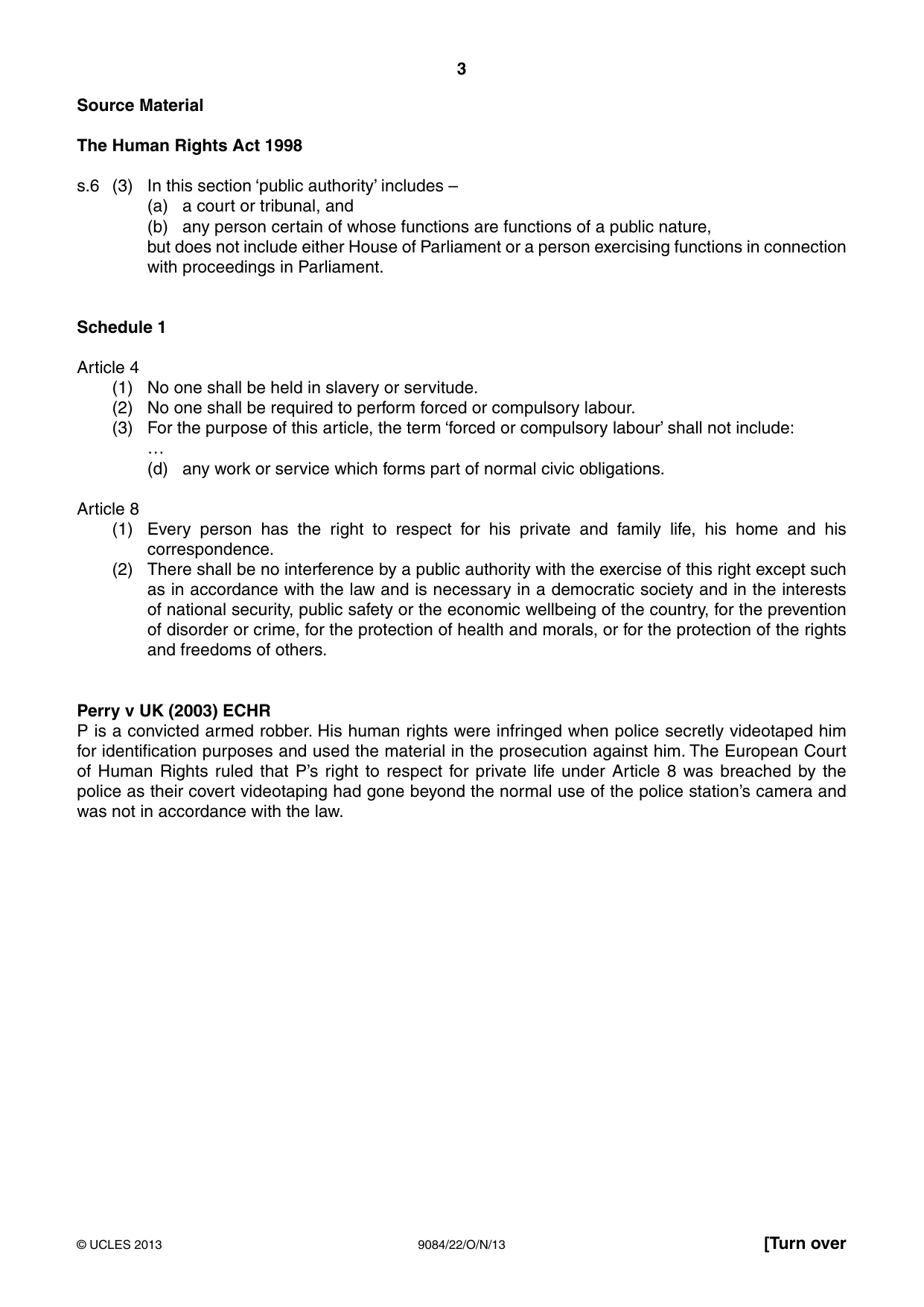 Cambridge A Level Law 9084 2013 Oct/Nov Paper 2 · Variant 2 question paper, page 3 of 4