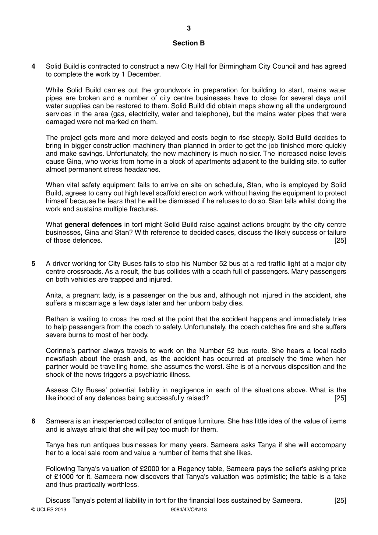 Cambridge A Level Law 9084 2013 Oct/Nov Paper 4 · Variant 2 question paper, page 3 of 4