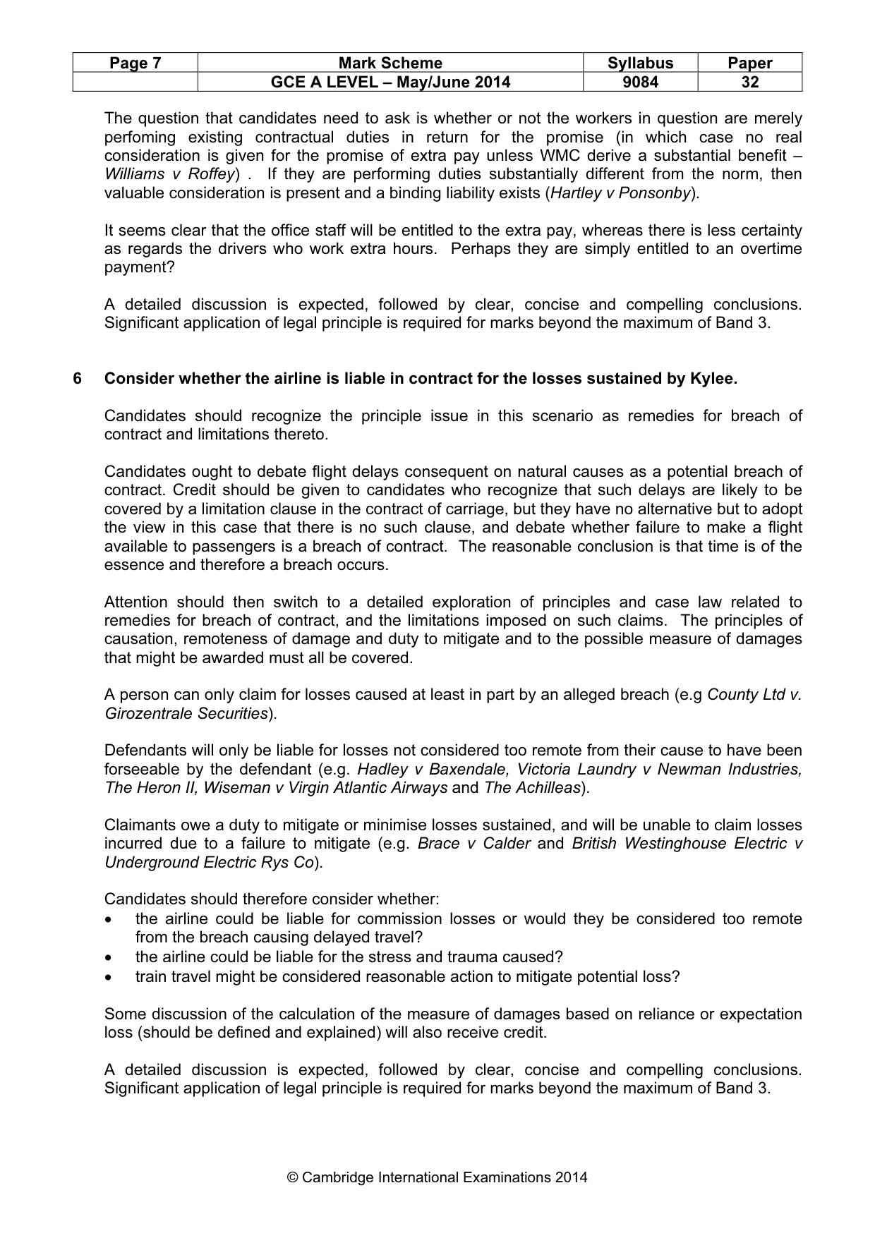 Mark scheme, page 7 of 7
