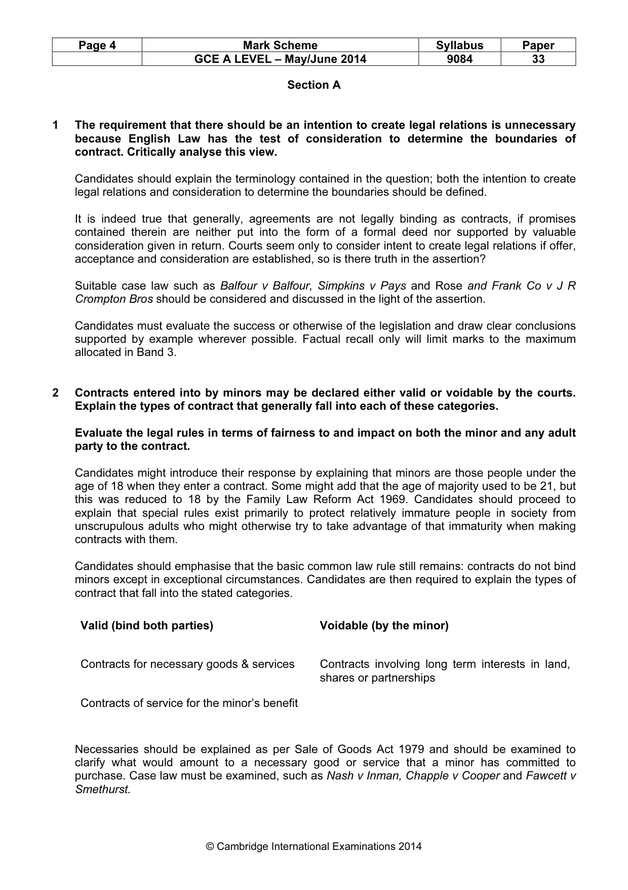 Mark scheme, page 4 of 7