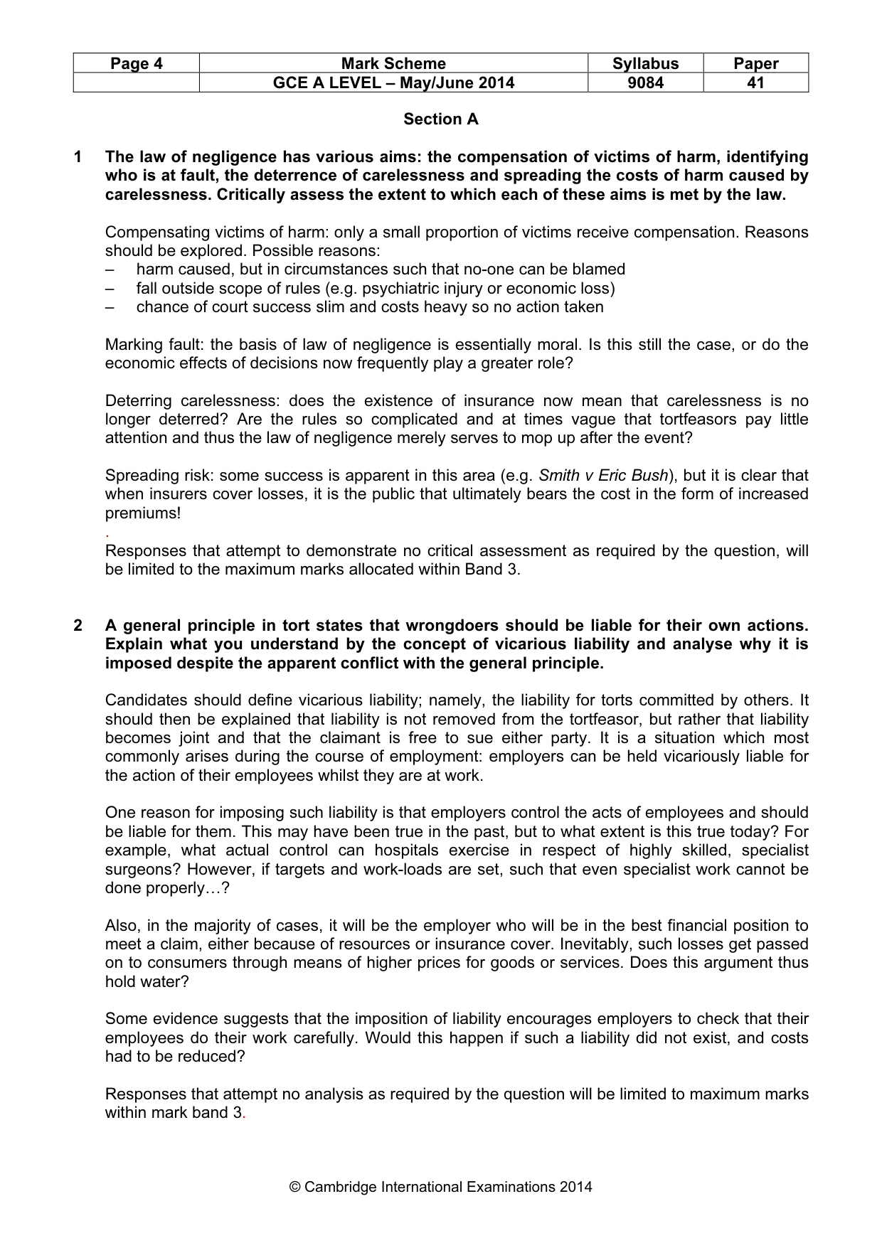 Mark scheme, page 4 of 7