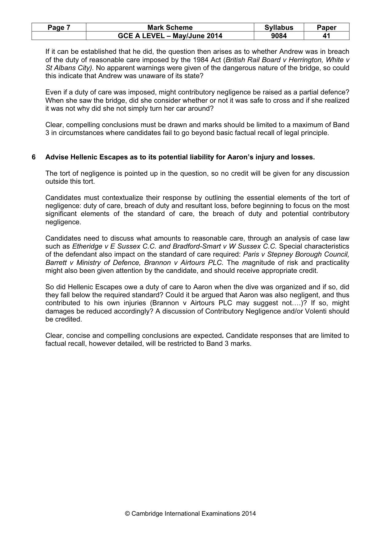 Mark scheme, page 7 of 7