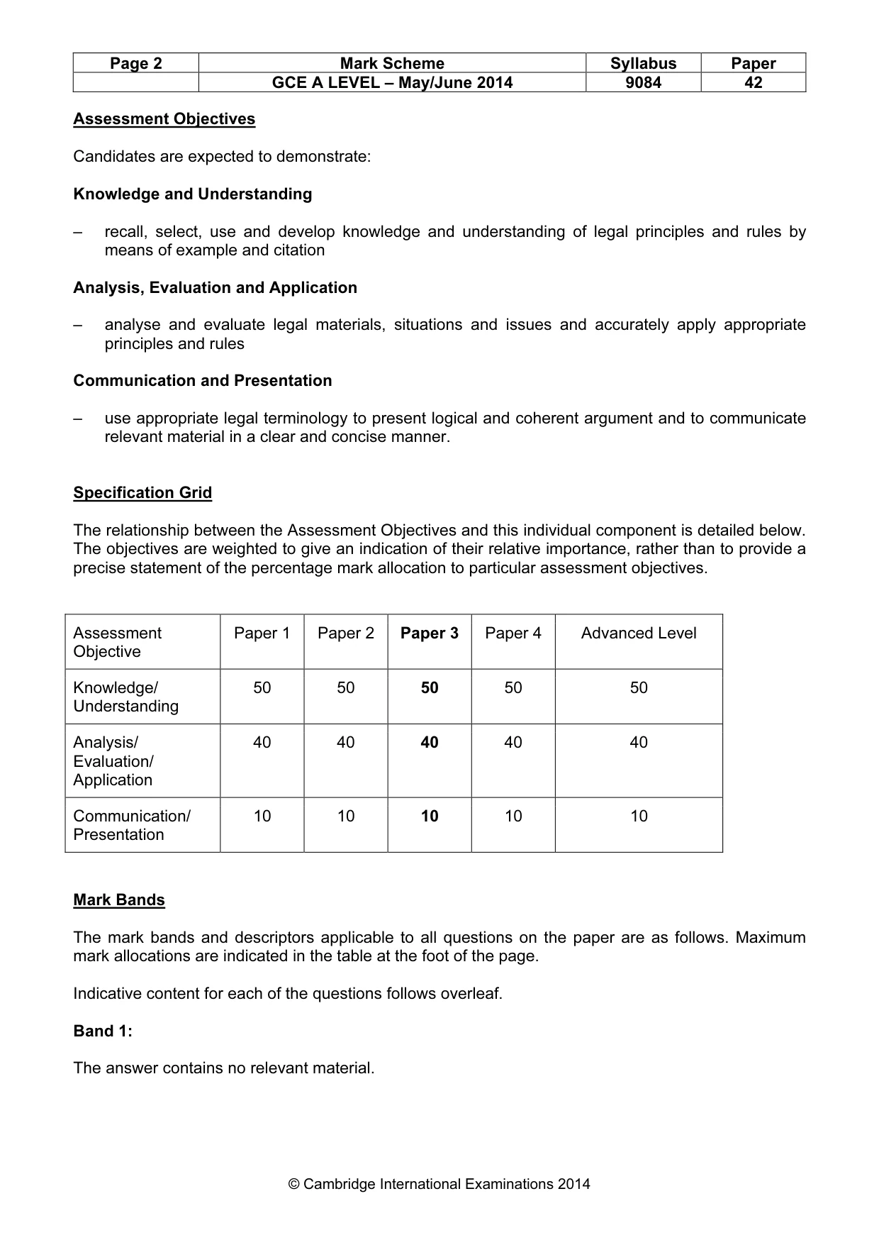 Mark scheme, page 2 of 8
