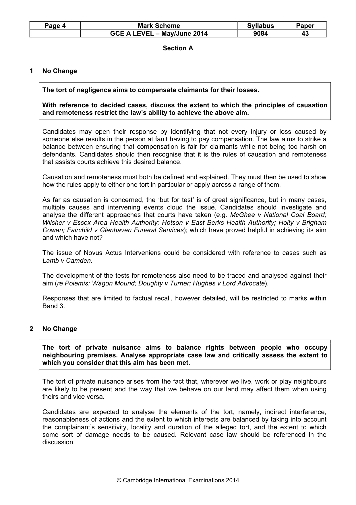 Mark scheme, page 4 of 8