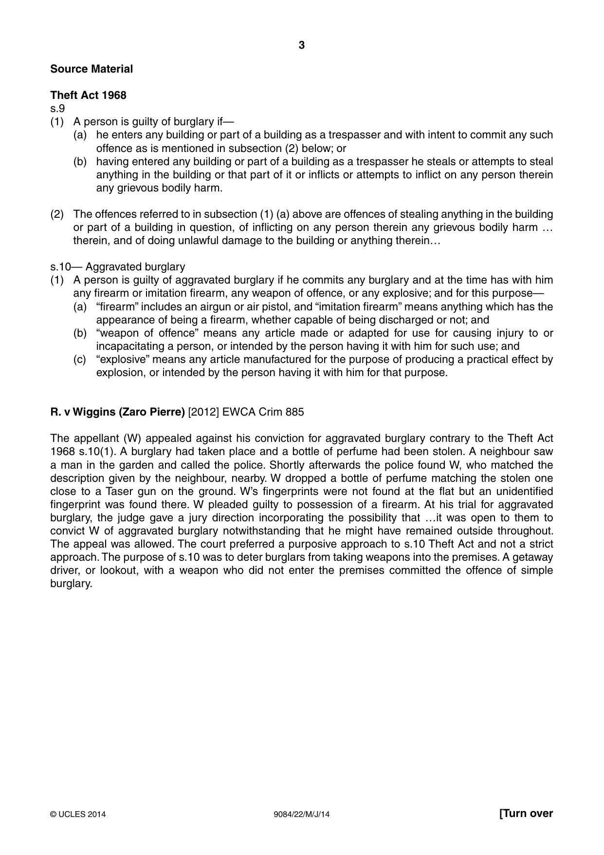 Cambridge A Level Law 9084 2014 May/June Paper 2 · Variant 2 question paper, page 3 of 4