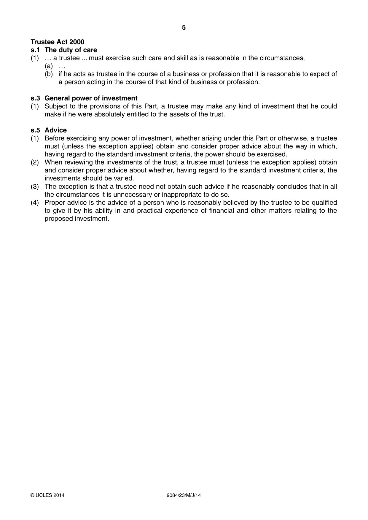 Cambridge A Level Law 9084 2014 May/June Paper 2 · Variant 3 question paper, page 5 of 8