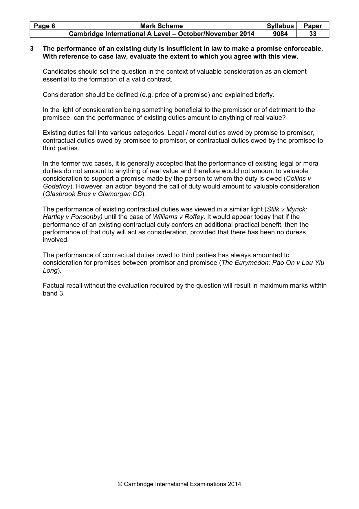 Mark scheme, page 6 of 9