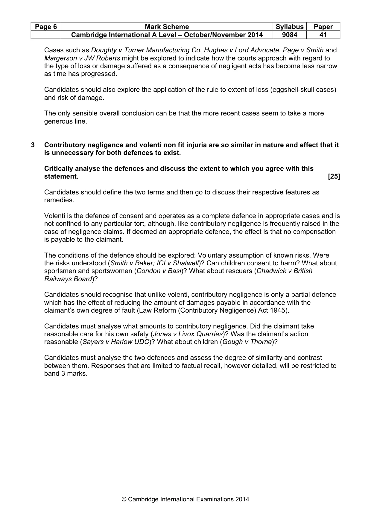 Mark scheme, page 6 of 8