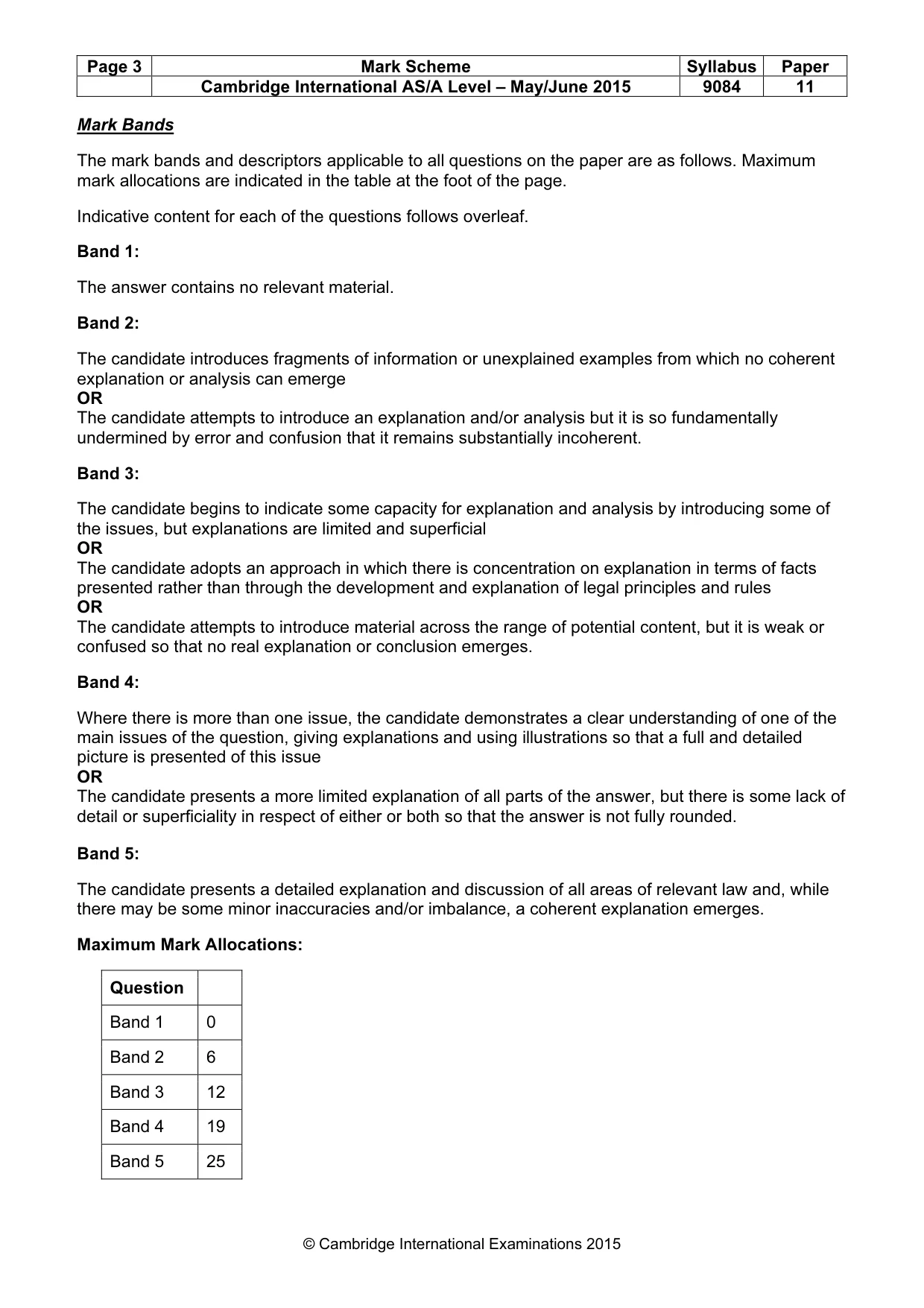 Mark scheme, page 3 of 7