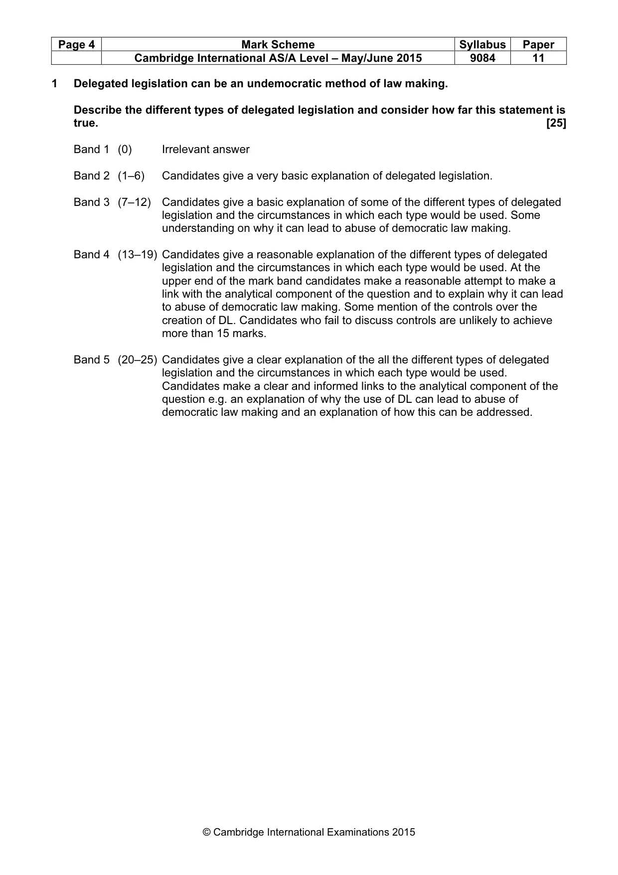 Mark scheme, page 4 of 7