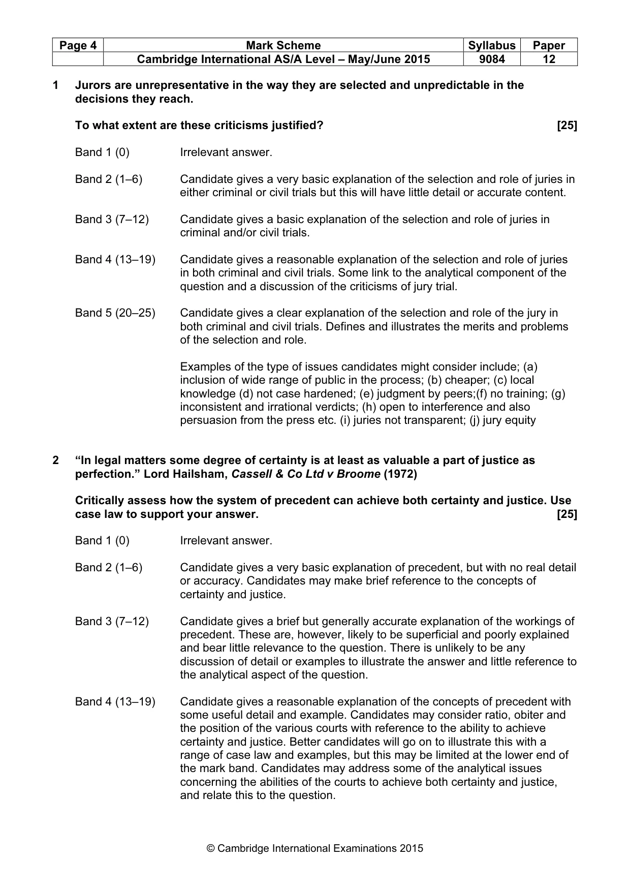 Mark scheme, page 4 of 7