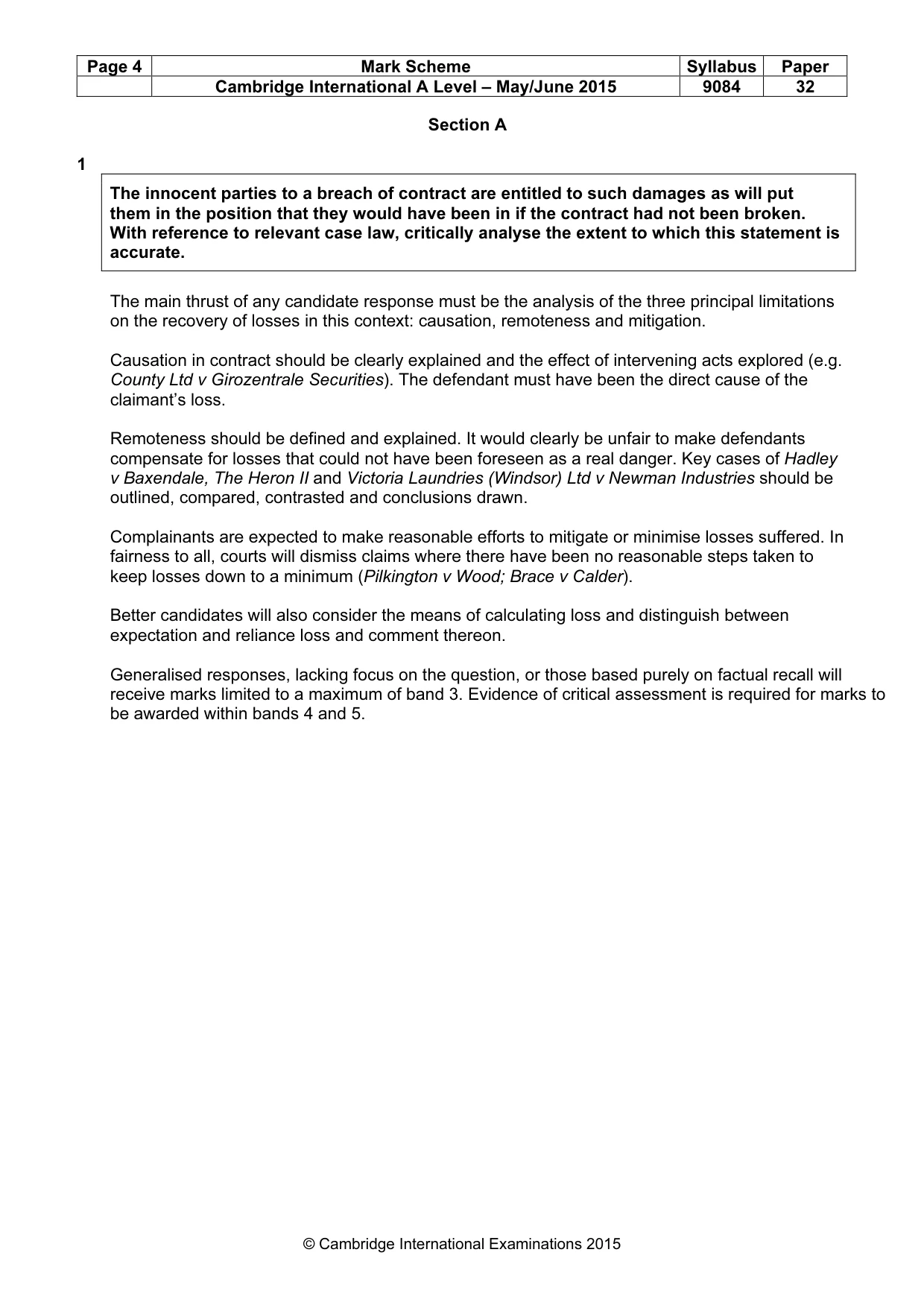 Mark scheme, page 4 of 8