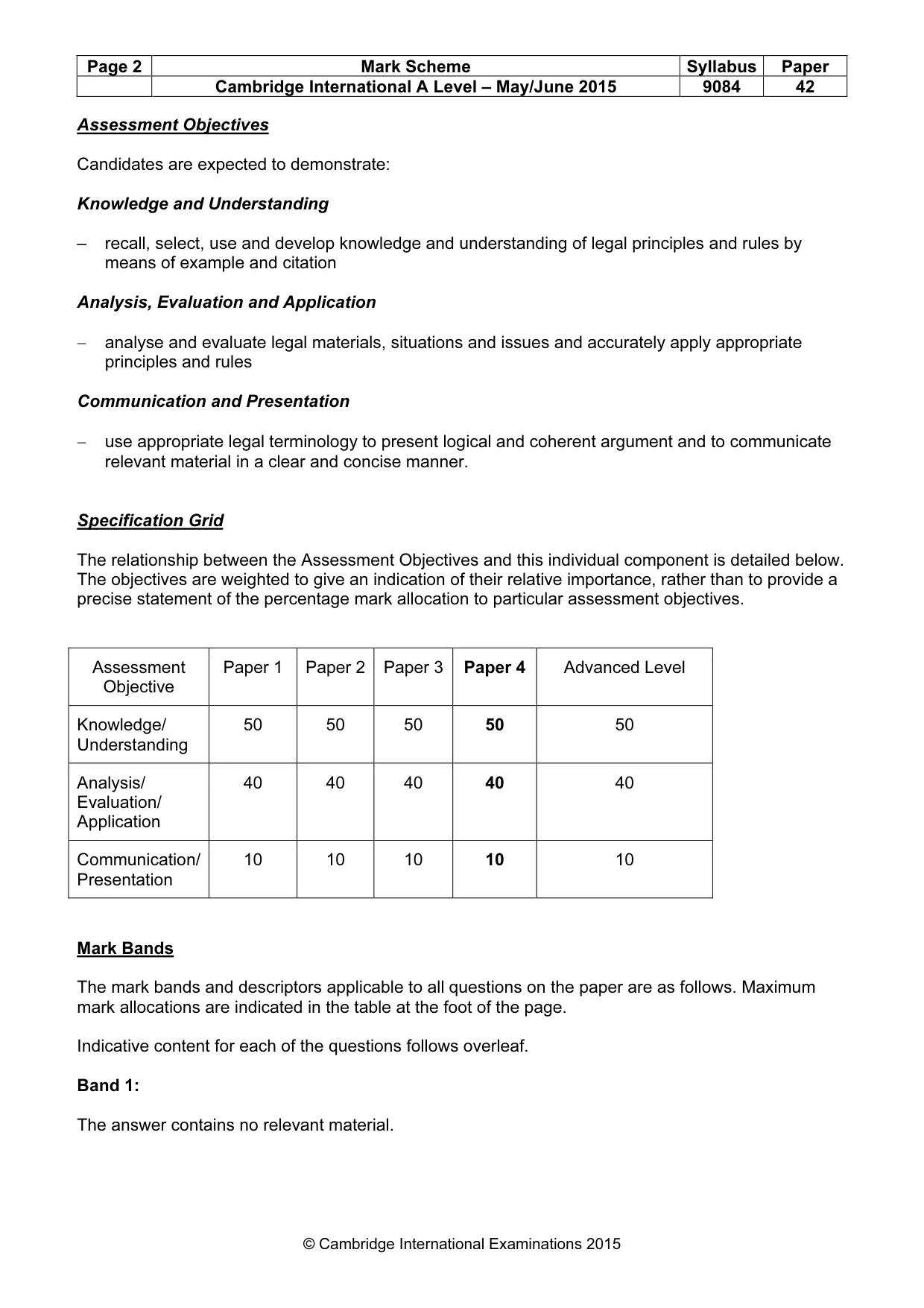 Mark scheme, page 2 of 7