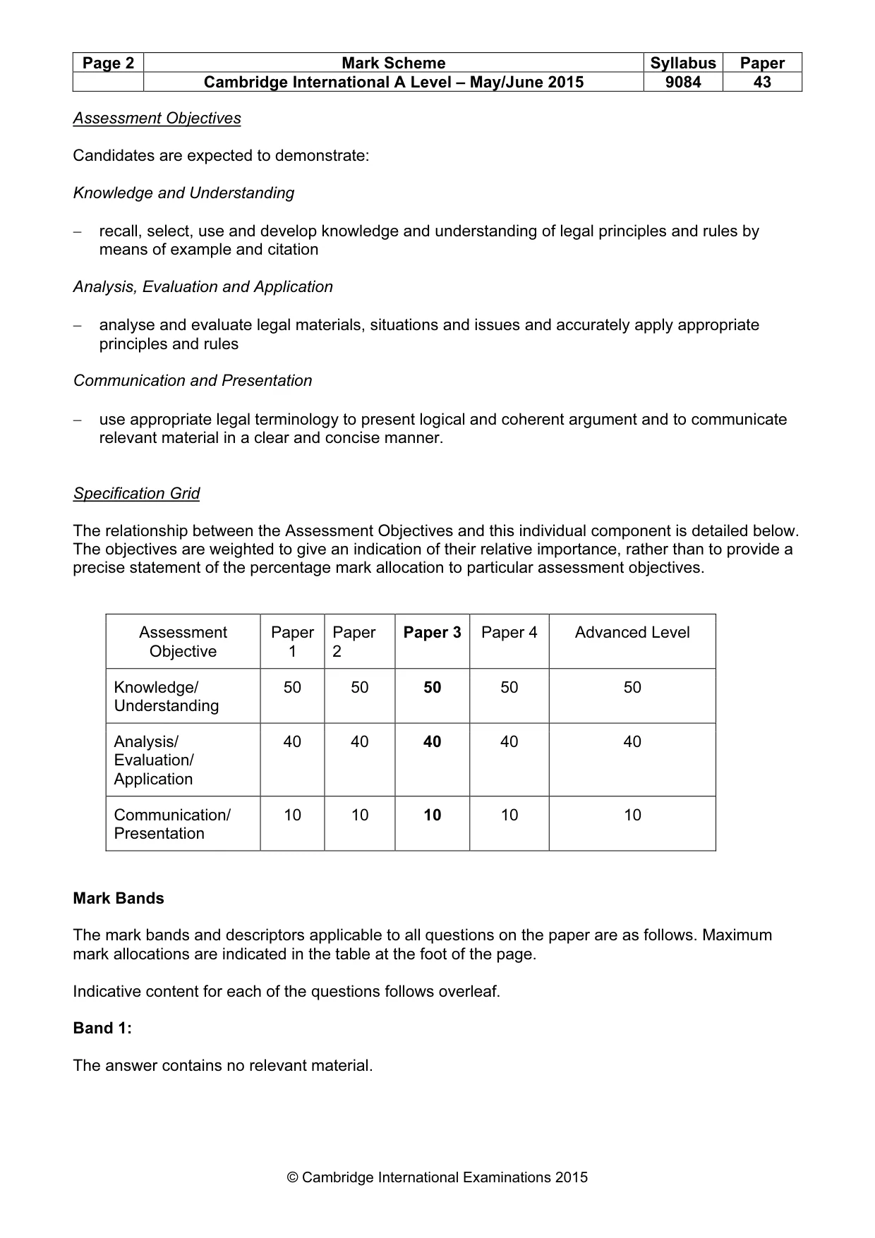 Mark scheme, page 2 of 7