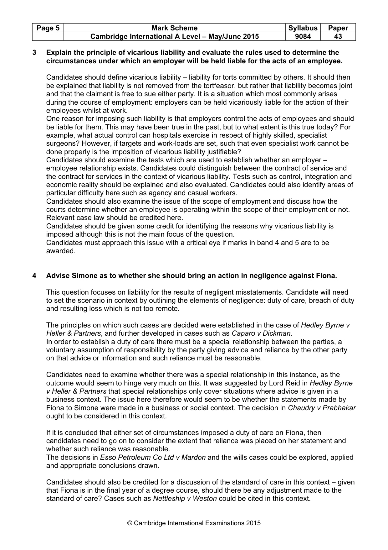 Mark scheme, page 5 of 7