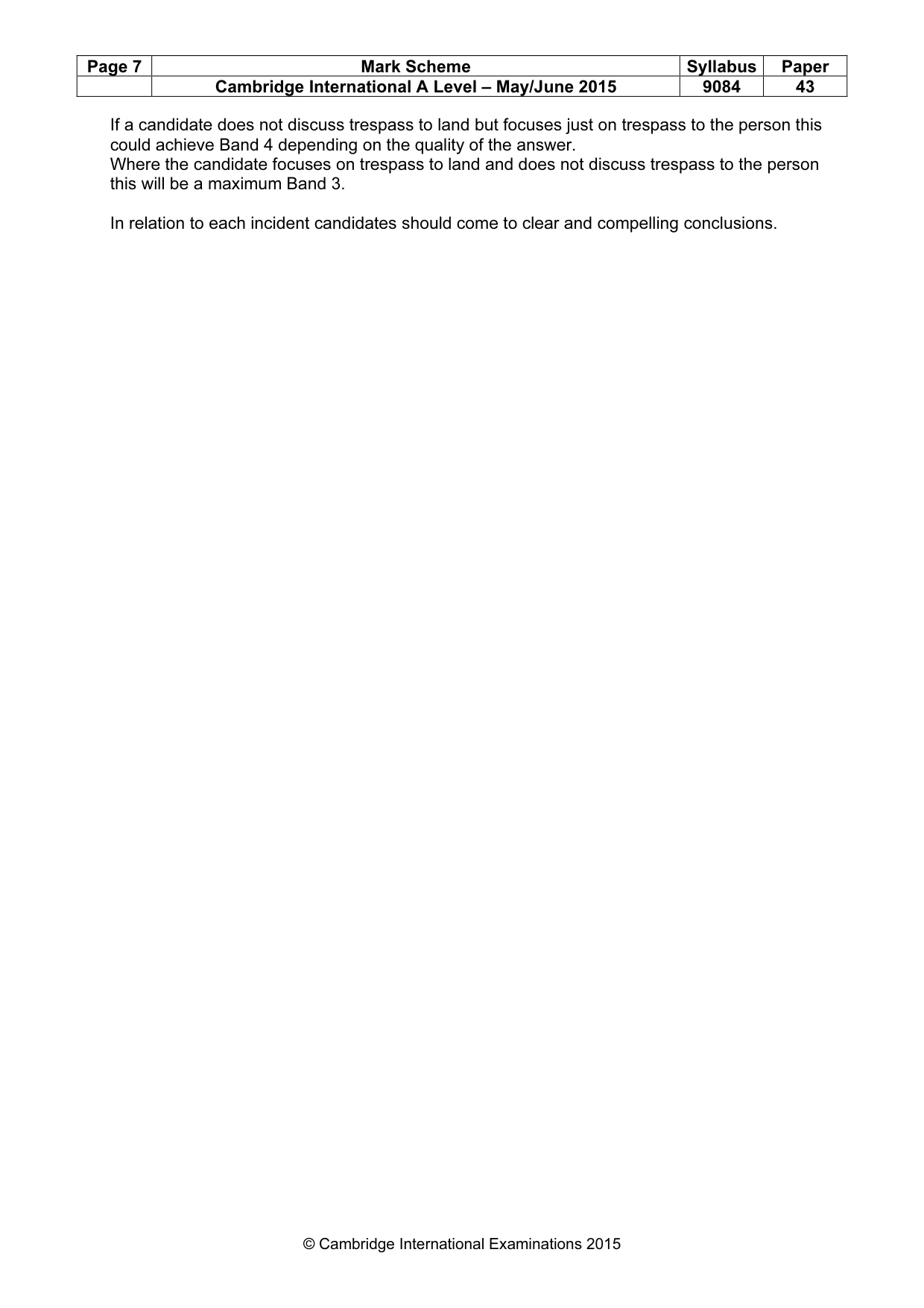 Mark scheme, page 7 of 7