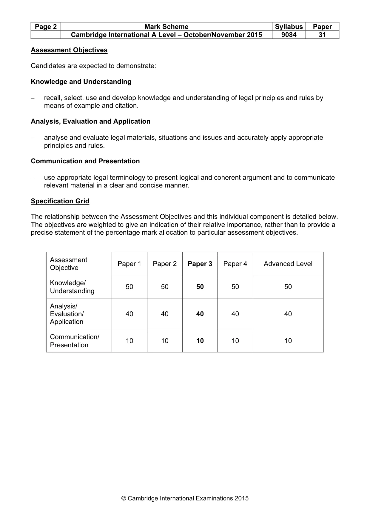 Mark scheme, page 2 of 8