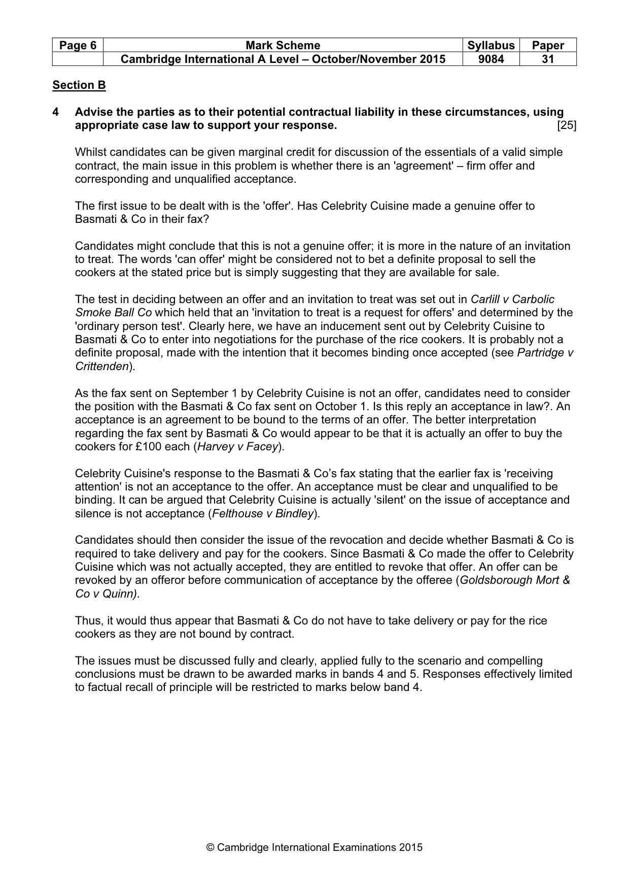 Mark scheme, page 6 of 8