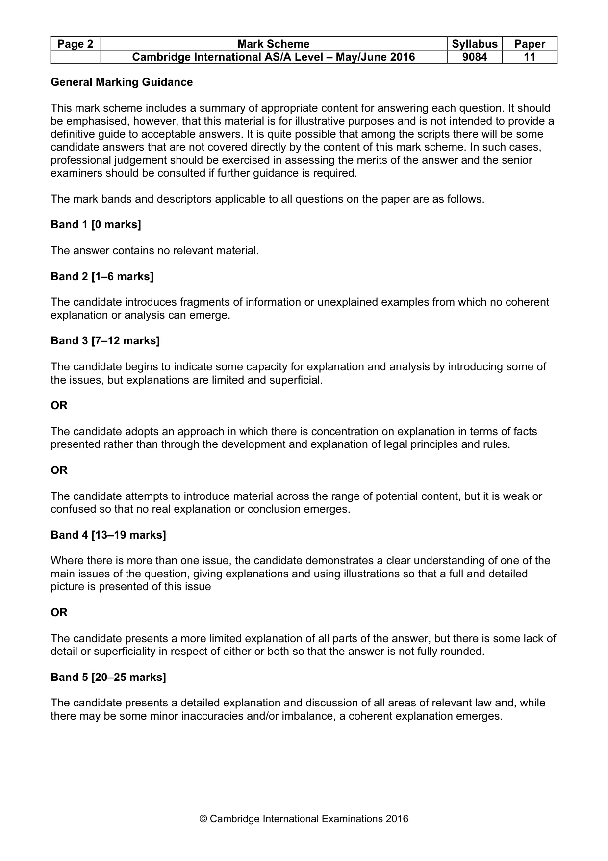 Mark scheme, page 2 of 8