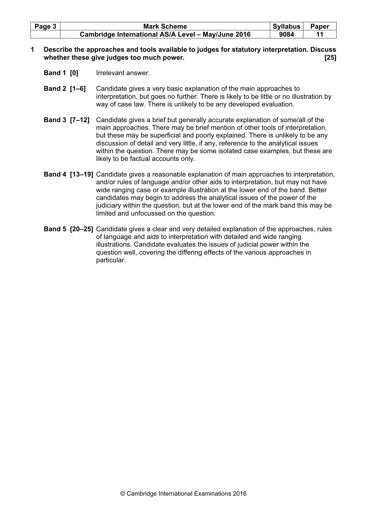 Mark scheme, page 3 of 8