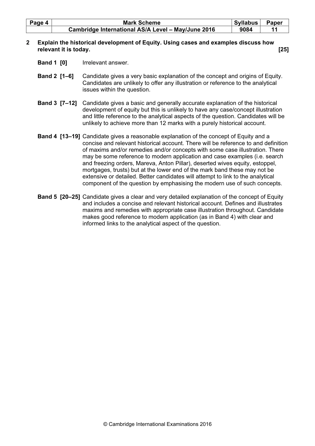 Mark scheme, page 4 of 8