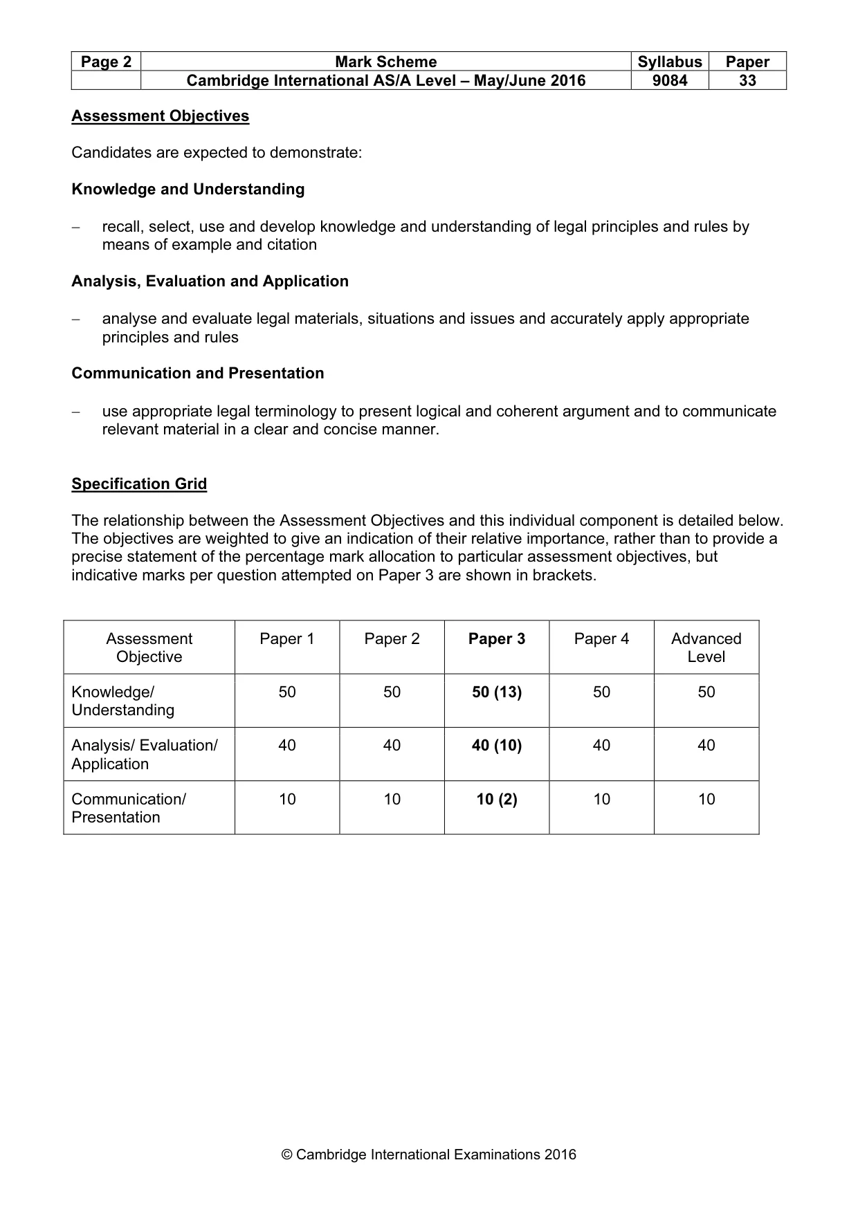 Mark scheme, page 2 of 7