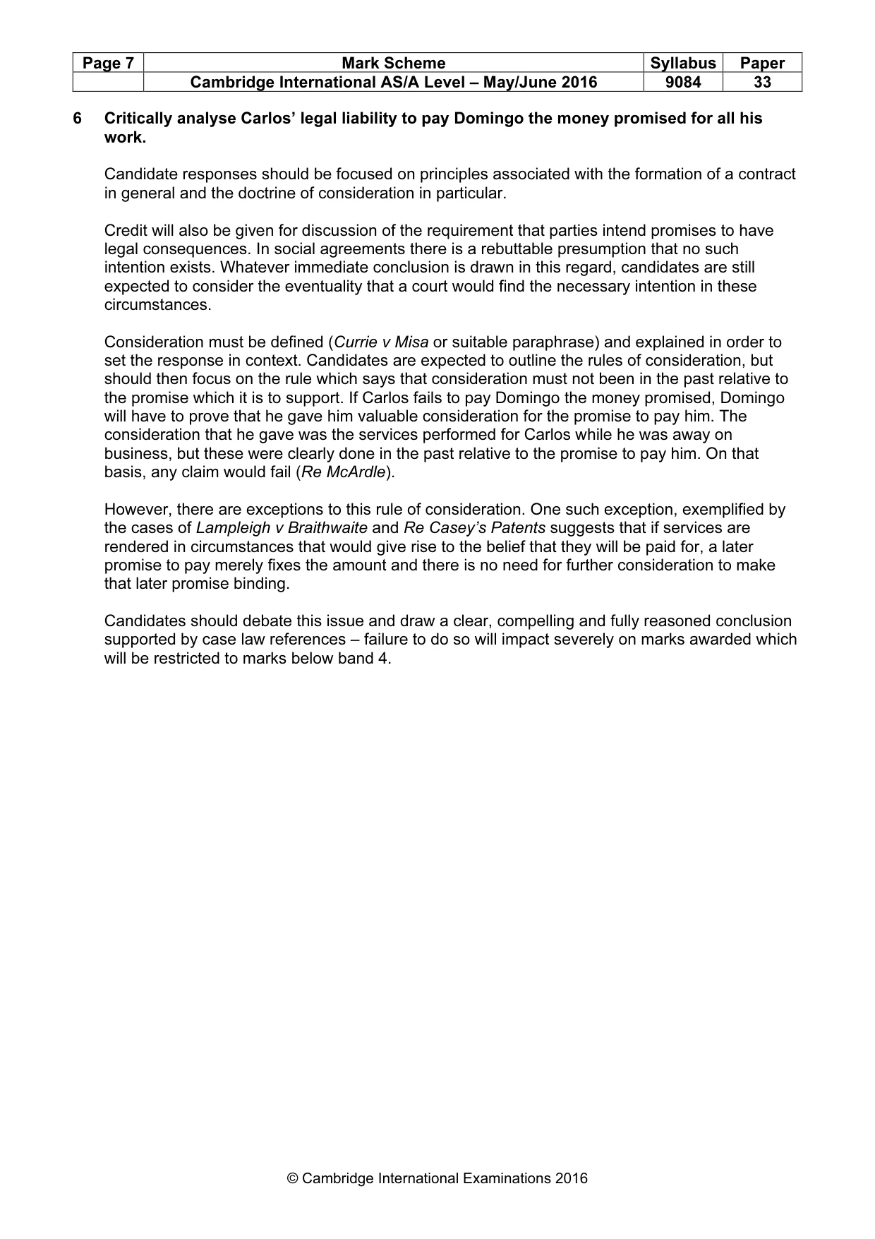Mark scheme, page 7 of 7