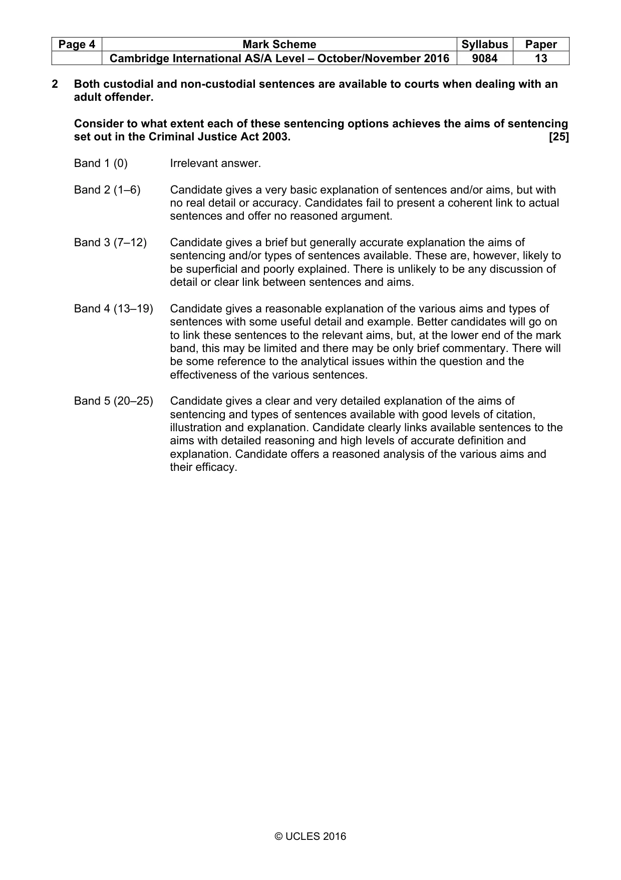 Mark scheme, page 4 of 8