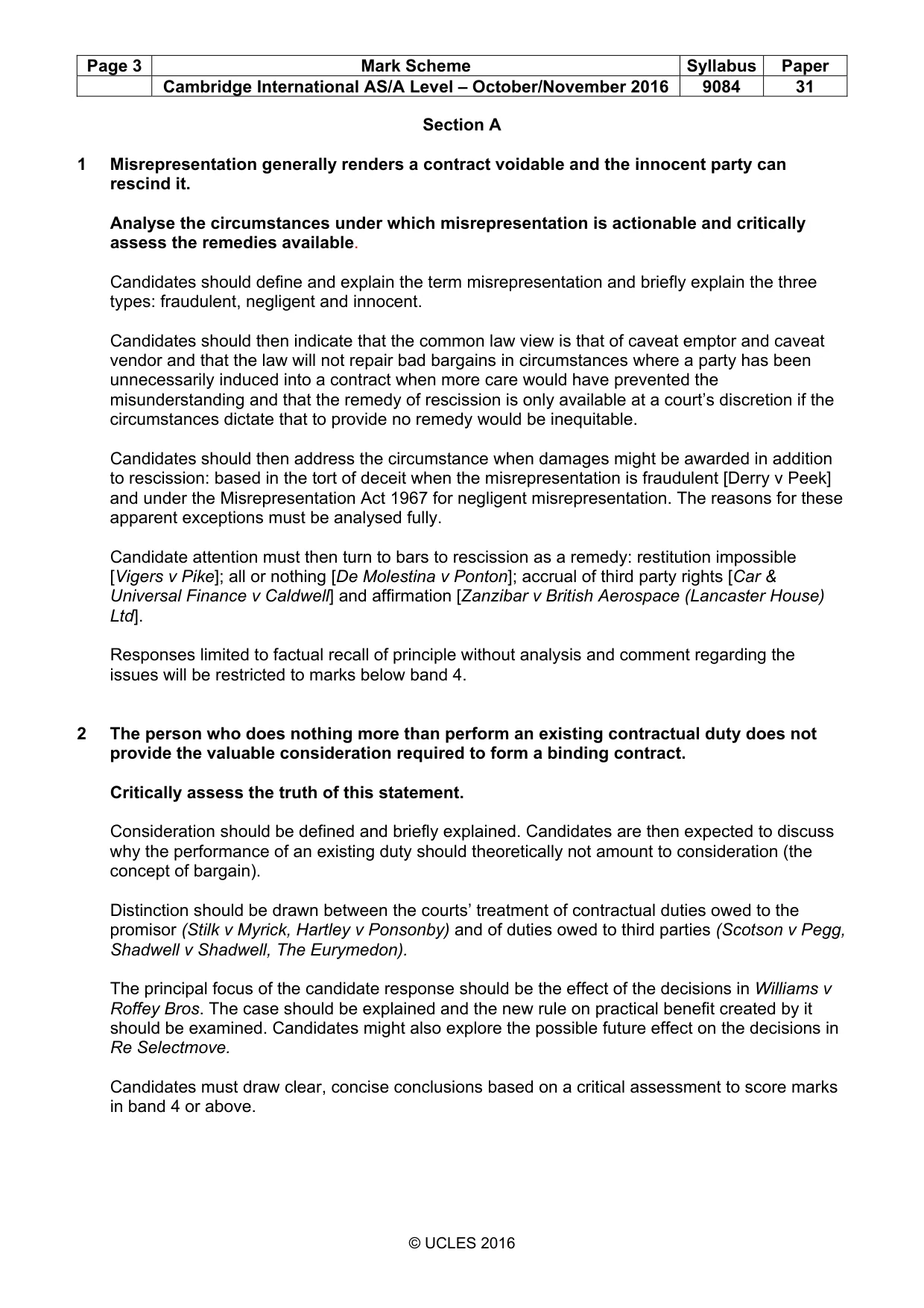 Mark scheme, page 3 of 6