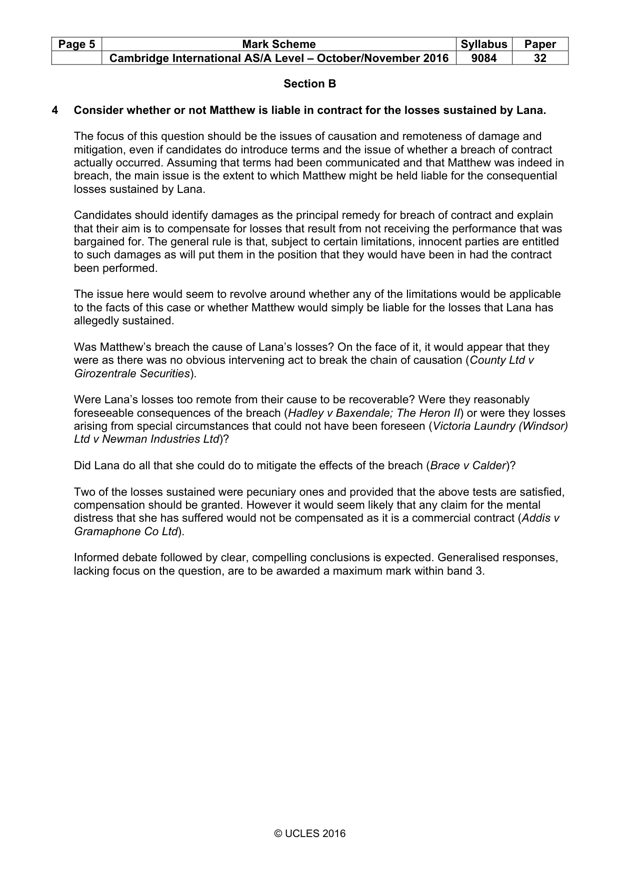 Mark scheme, page 5 of 6