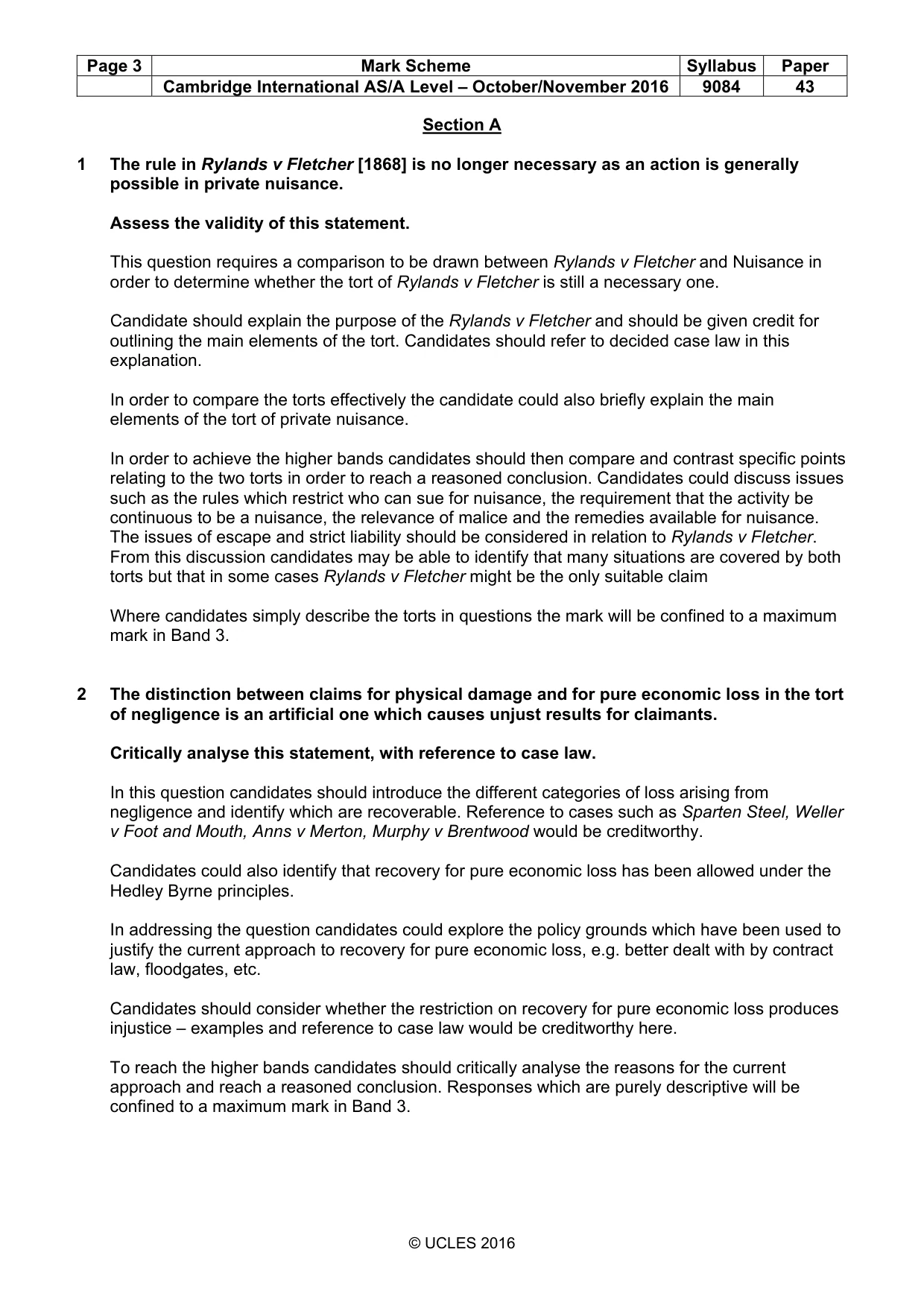 Mark scheme, page 3 of 5