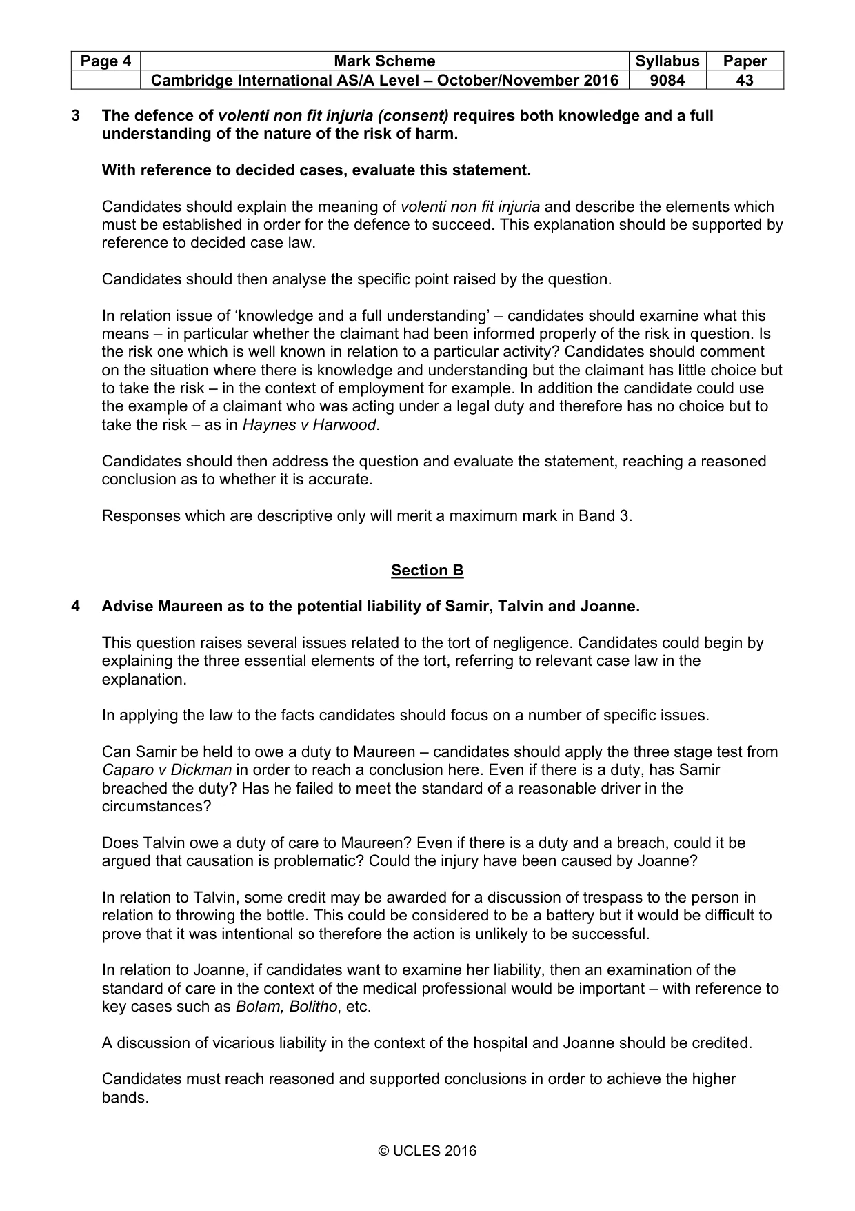 Mark scheme, page 4 of 5