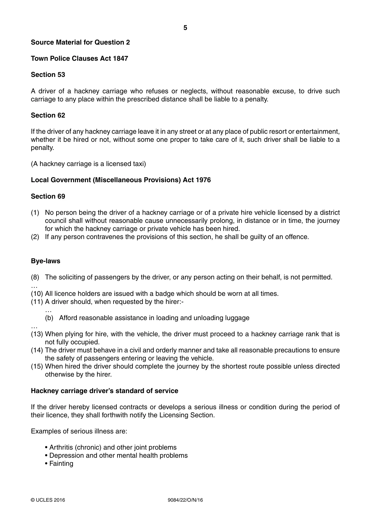 Cambridge A Level Law 9084 2016 Oct/Nov Paper 2 · Variant 2 question paper, page 5 of 8