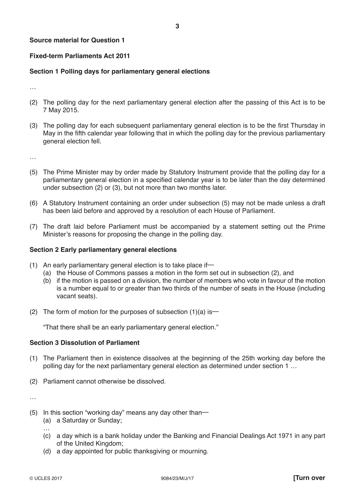 Cambridge A Level Law 9084 2017 May/June Paper 2 · Variant 3 question paper, page 3 of 8