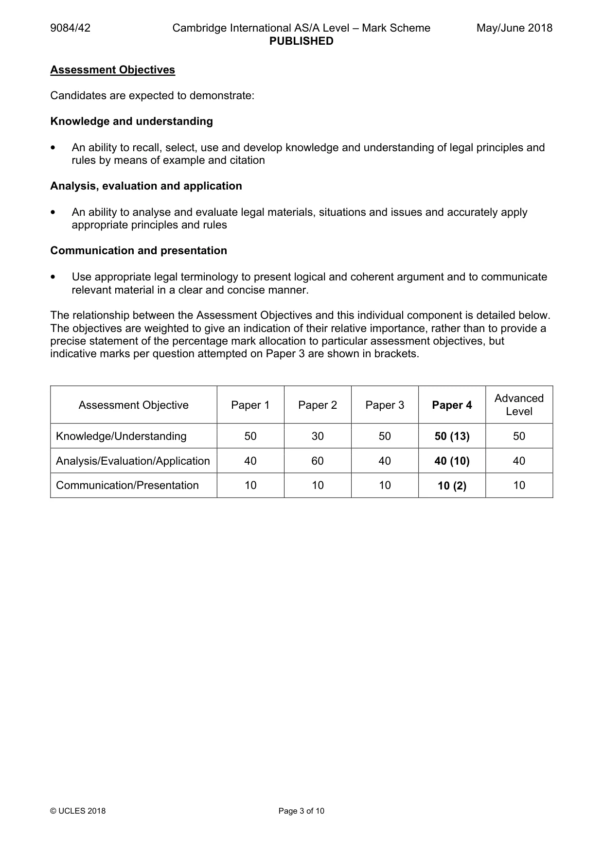 Mark scheme, page 3 of 10