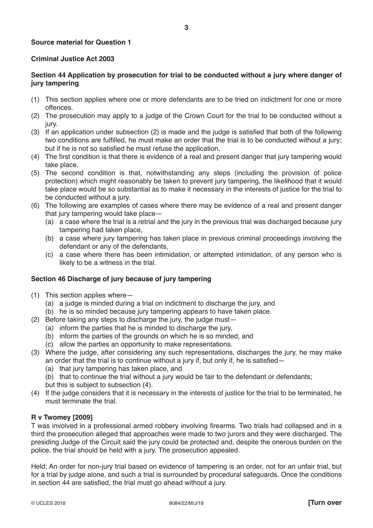 Cambridge A Level Law 9084 2018 May/June Paper 2 · Variant 2 question paper, page 3 of 8