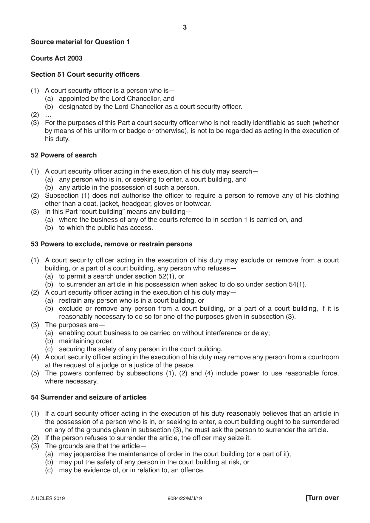 Cambridge A Level Law 9084 2019 May/June Paper 2 · Variant 2 question paper, page 3 of 8
