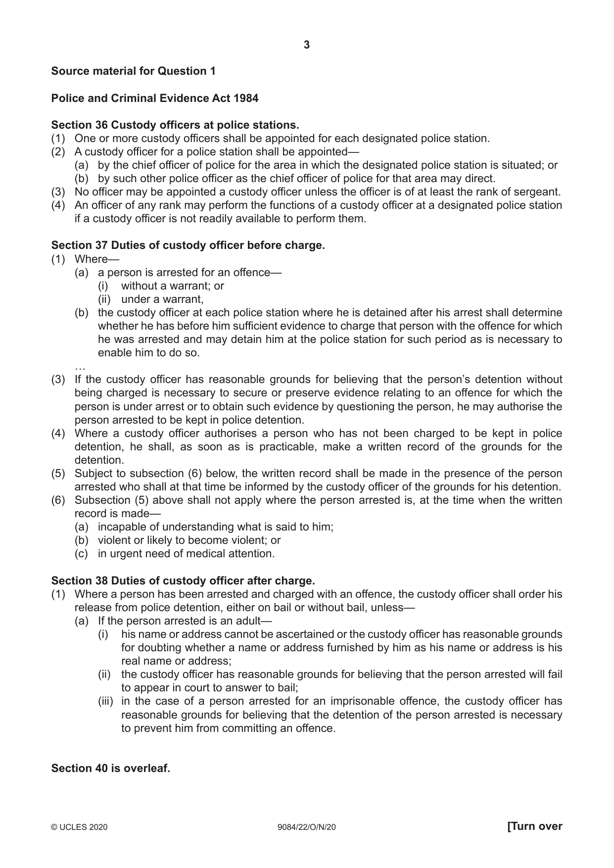 Cambridge A Level Law 9084 2020 Oct/Nov Paper 2 · Variant 2 question paper, page 3 of 8