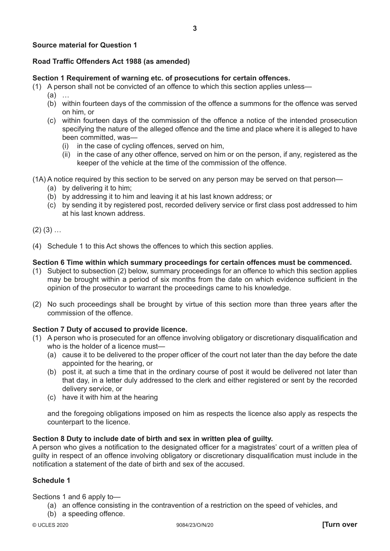 Cambridge A Level Law 9084 2020 Oct/Nov Paper 2 · Variant 3 question paper, page 3 of 8