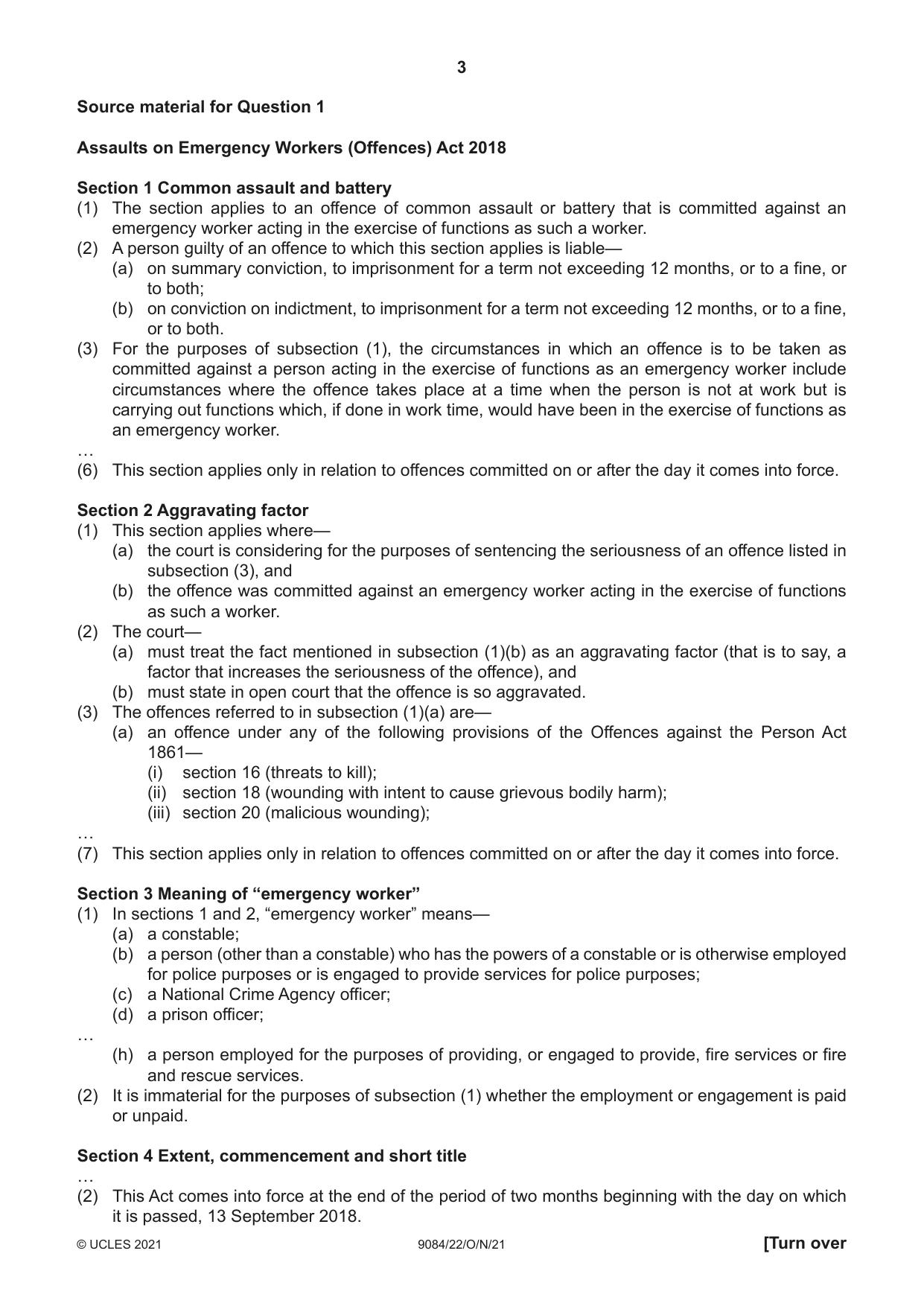 Cambridge A Level Law 9084 2021 Oct/Nov Paper 2 · Variant 2 question paper, page 3 of 8