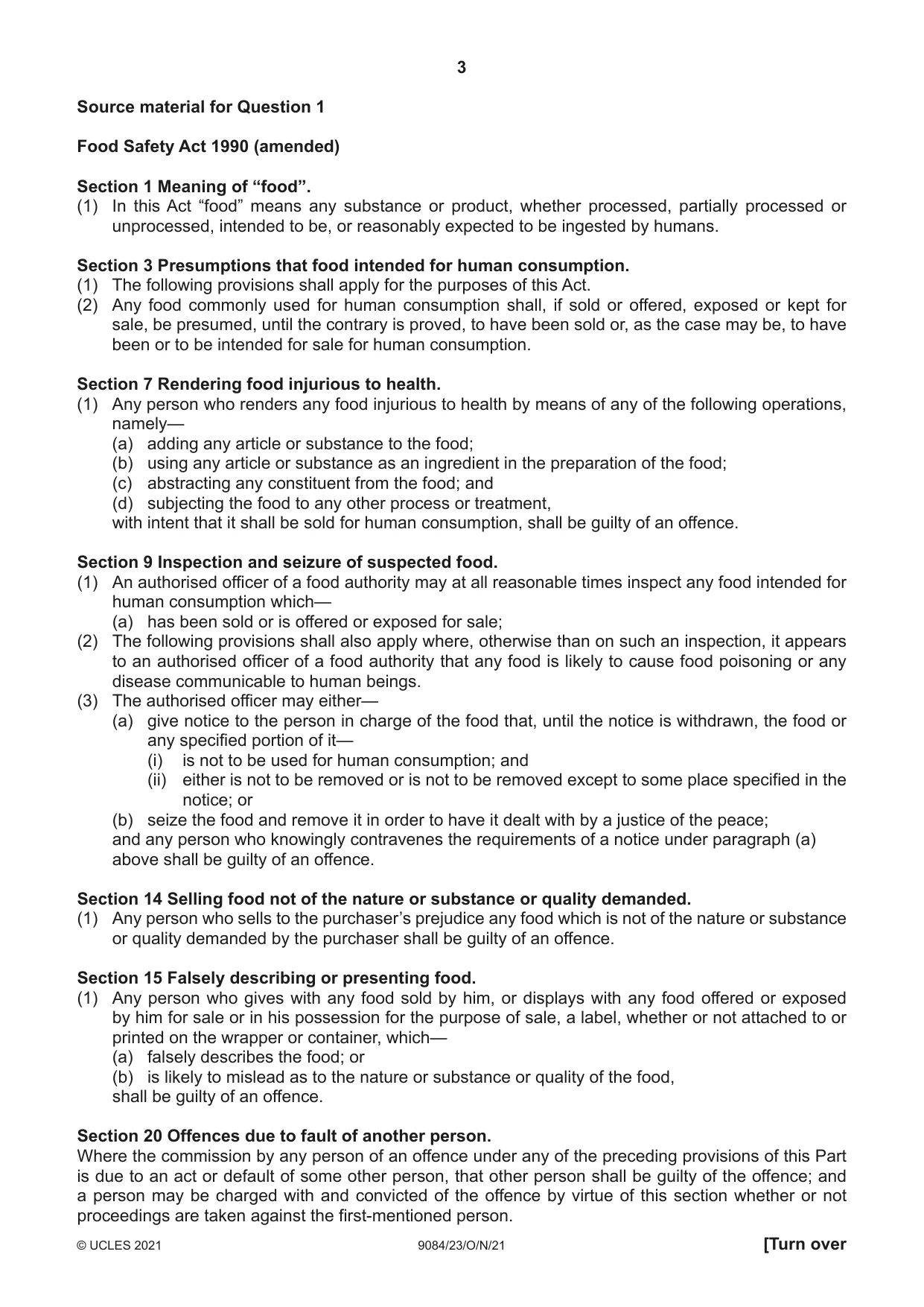 Cambridge A Level Law 9084 2021 Oct/Nov Paper 2 · Variant 3 question paper, page 3 of 8