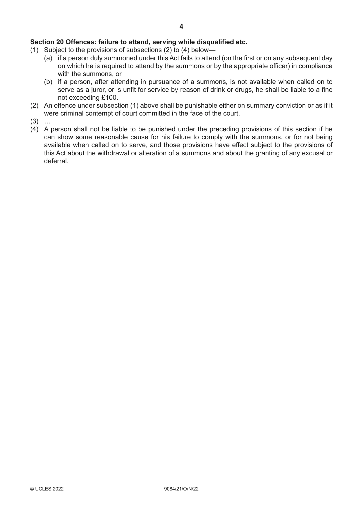 Cambridge A Level Law 9084 2022 Oct/Nov Paper 2 · Variant 1 question paper, page 4 of 8