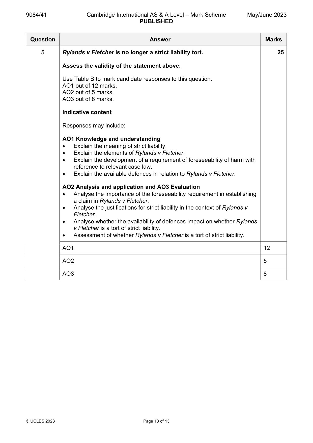 Mark scheme, page 13 of 13