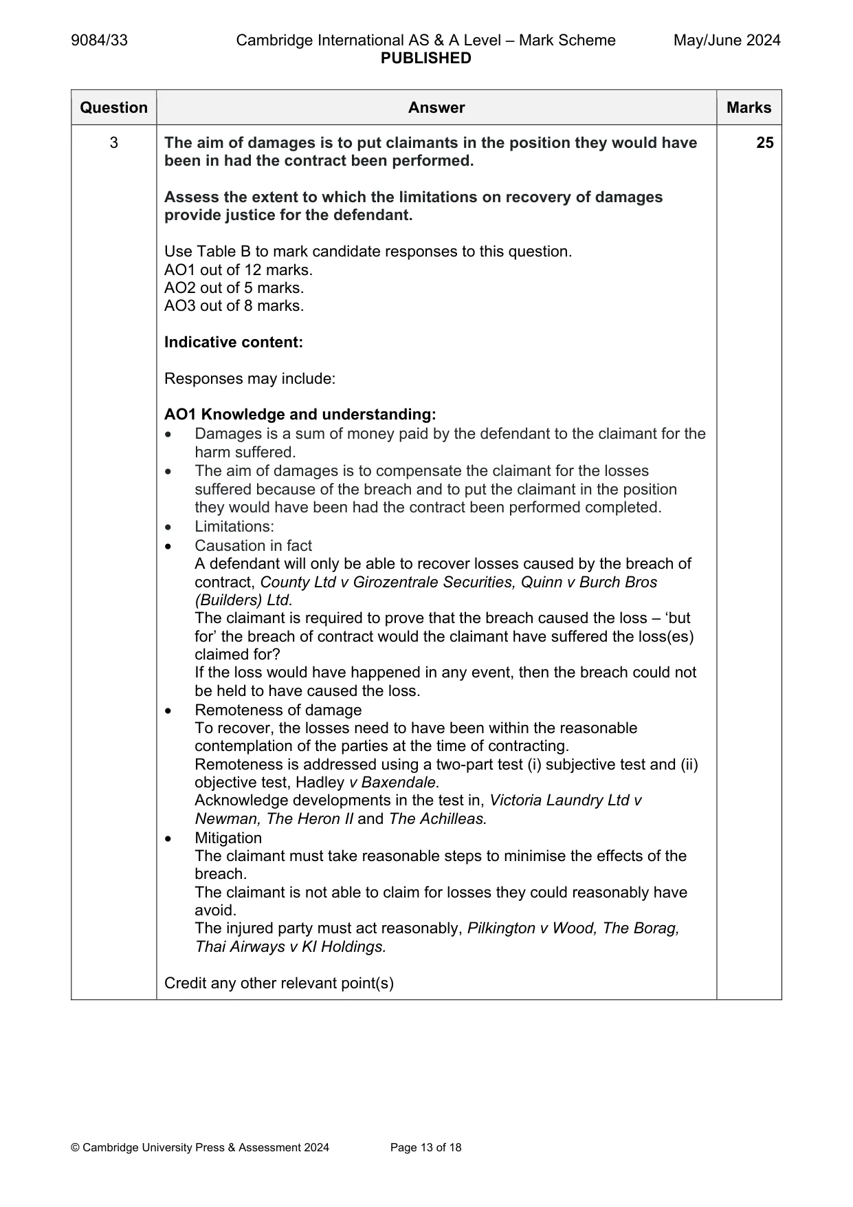 Mark scheme, page 13 of 18