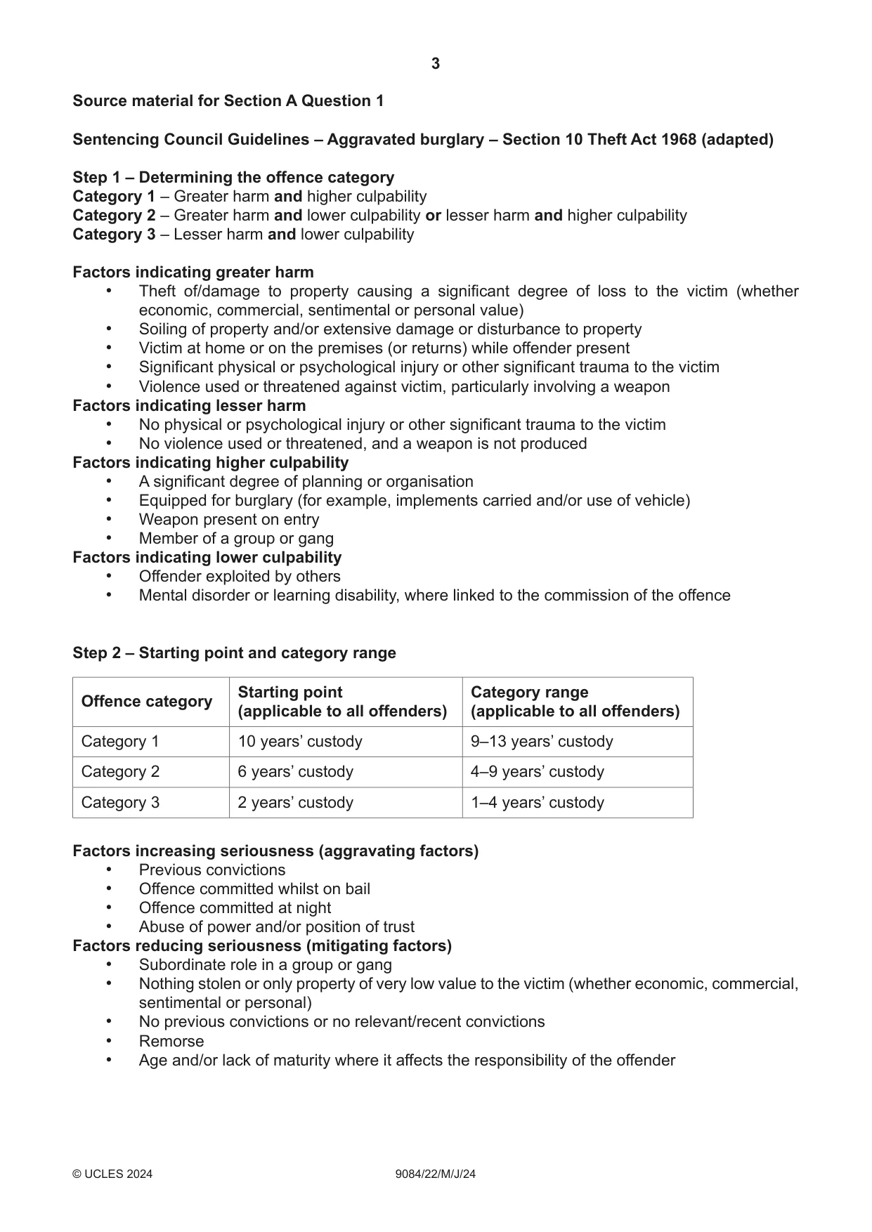 Cambridge A Level Law 9084 2024 May/June Paper 2 · Variant 2 question paper, page 3 of 4